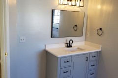 Pictkre of a newly installed, custom built, vanity by Martin Construction Services
