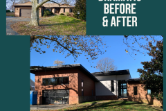 Picture of before and after a complete home remodel
