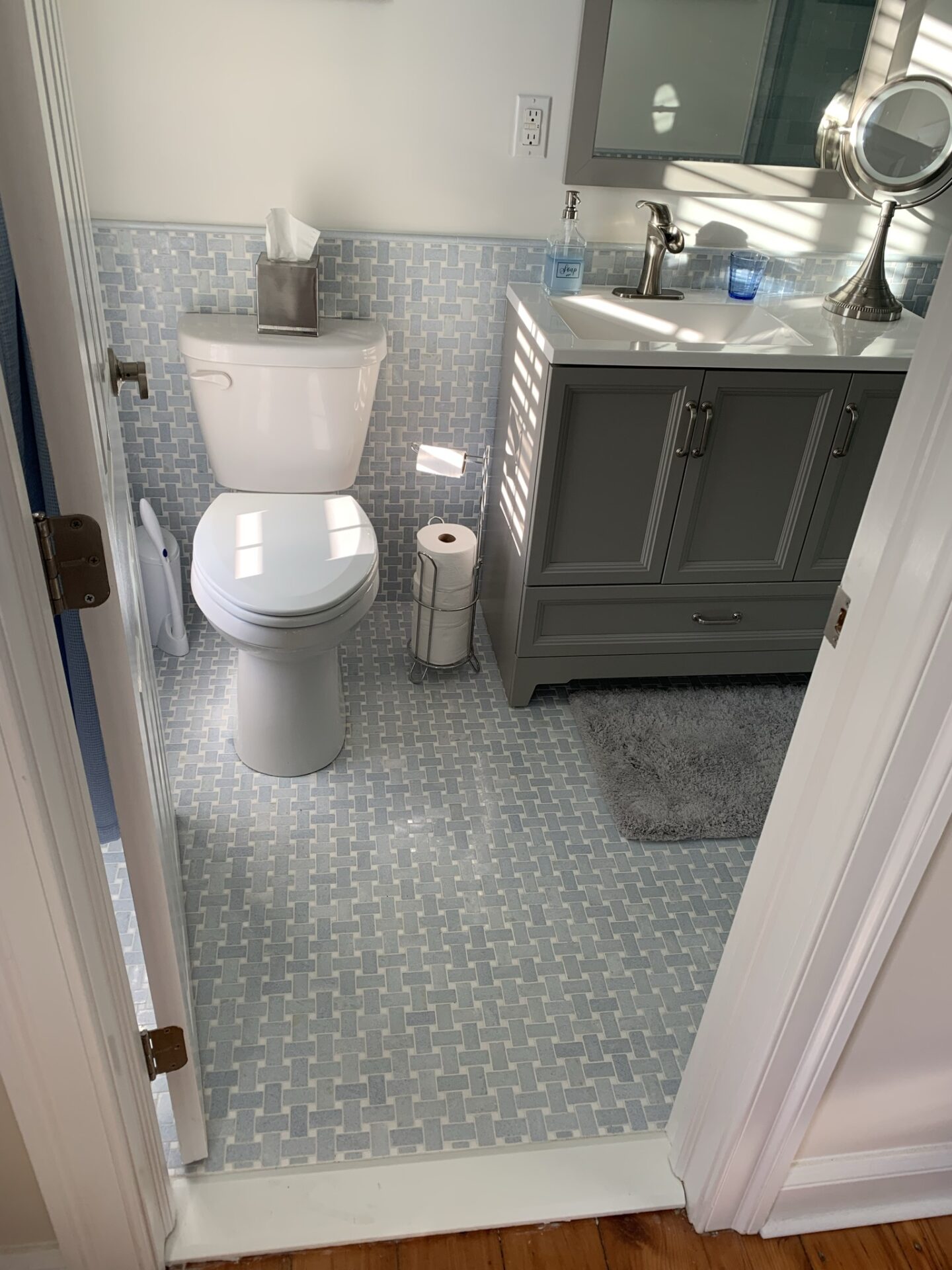picture of a bathroom redo for a customer